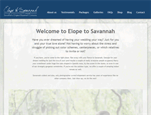 Tablet Screenshot of elopetosavannah.com